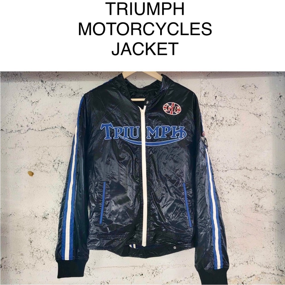 Triumph motorcycle racing jacket – lightweight windbreaker, double layered